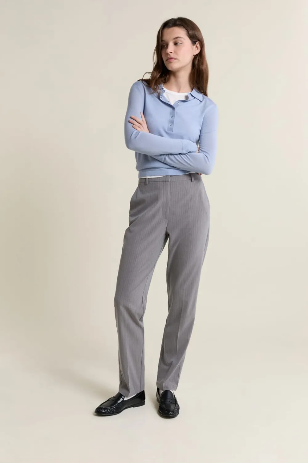 ETAM Pantalón de vestir a rayas GRIS
