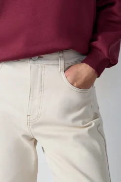Outlet ETAM Pantalón vaquero recto BEIGE