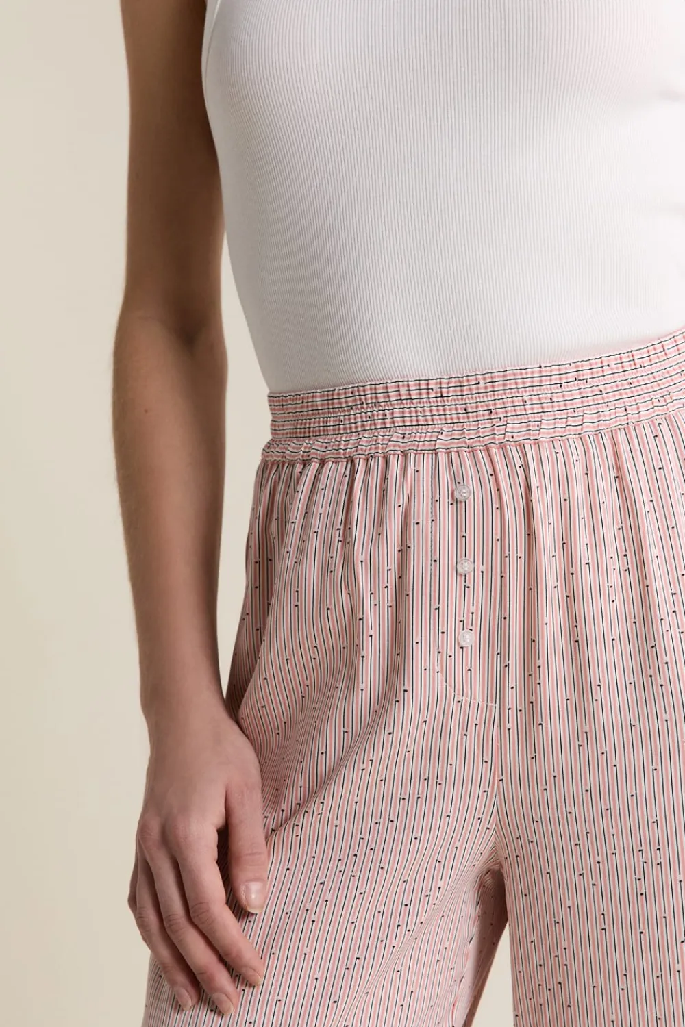 Hot ETAM Pantalon de pyjama à motifs ROSE