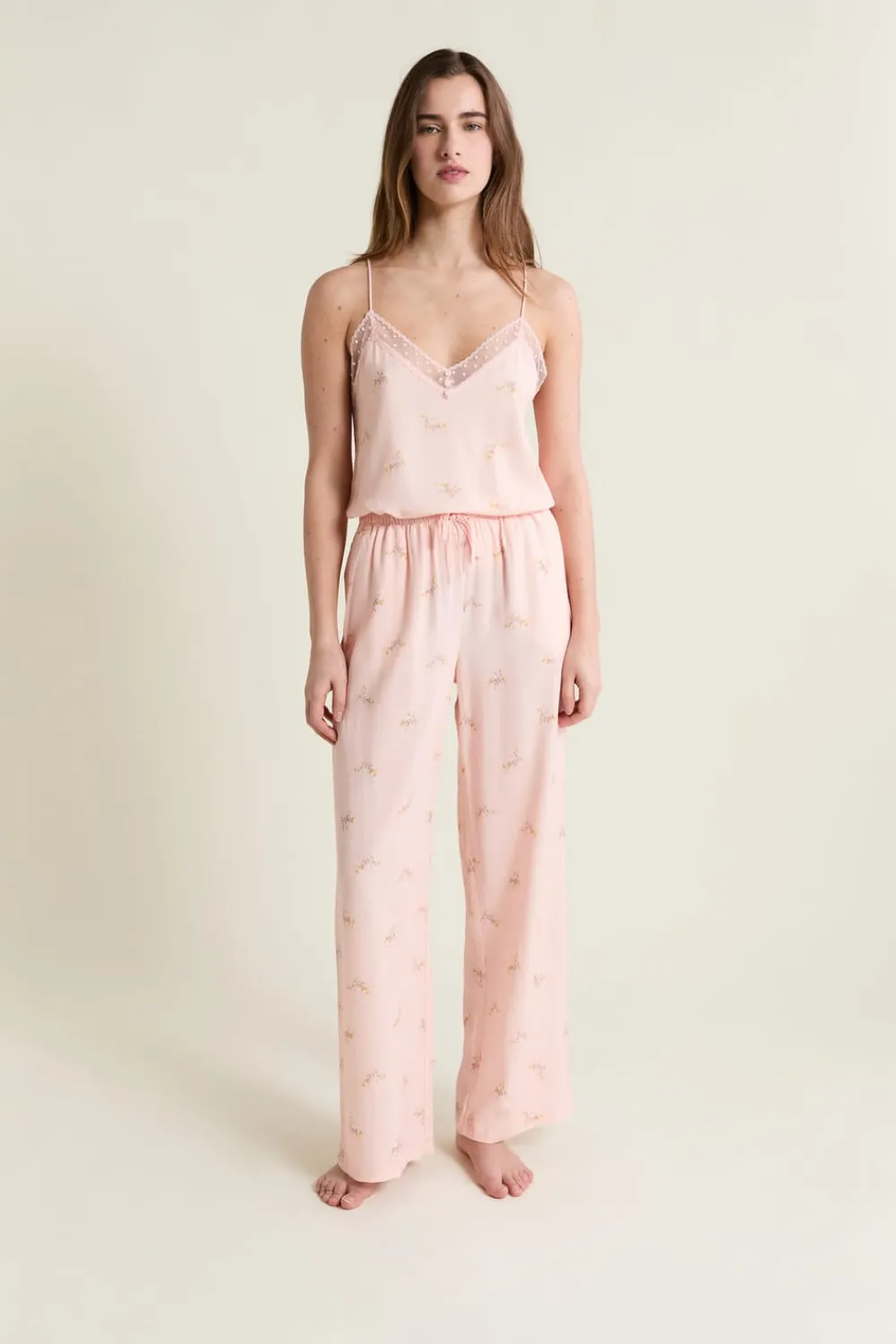 Discount ETAM Pantalon de pyjama à motifs ROSE