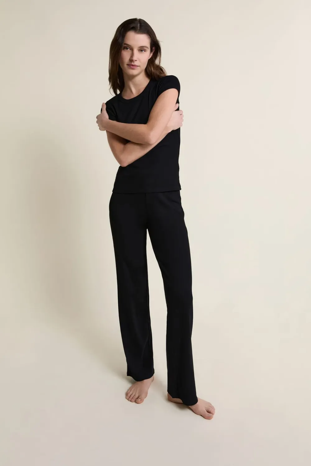 Outlet ETAM Pantalon de pyjama avec coton NOIR