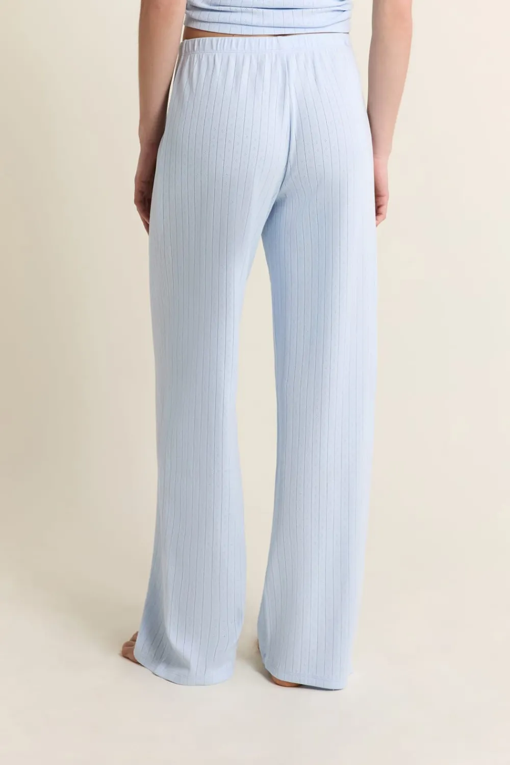 Sale ETAM Pantalon de pyjama en coton en pointelle BLEU AZUR