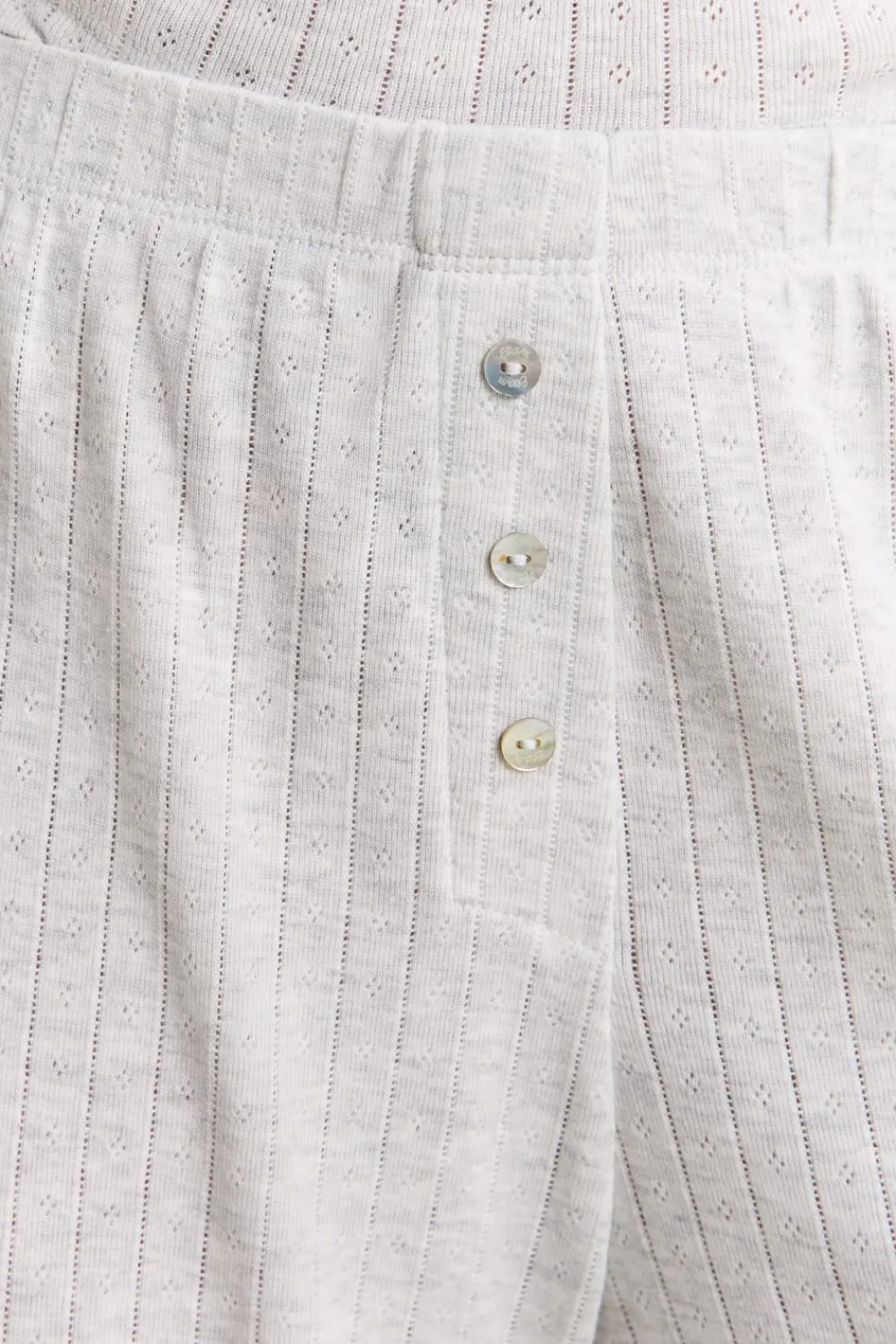 Outlet ETAM Pantalon de pyjama en coton en pointelle GRIS