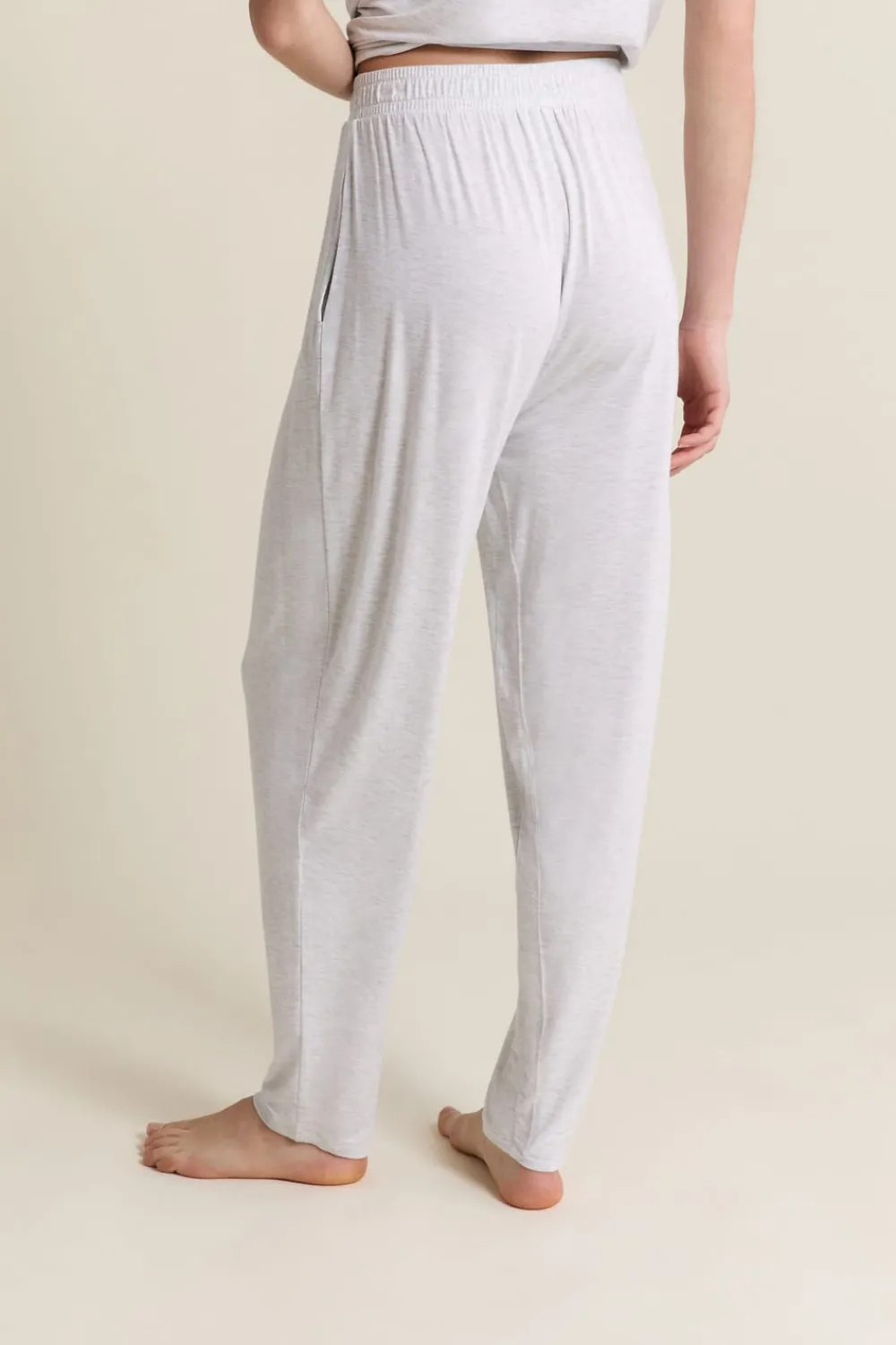 Best ETAM Pantalon de pyjama élastiqué GRIS CLAIR