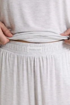 Best ETAM Pantalon de pyjama élastiqué GRIS CLAIR