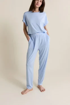 Outlet ETAM Pantalon de pyjama élastiqué BLEU AZUR