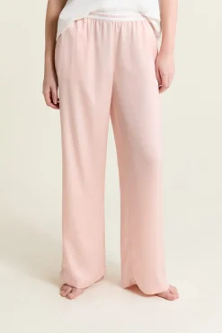 ETAM Pantalon de pyjama taille élastique "move, smile, sleep" ROSE POUDRE