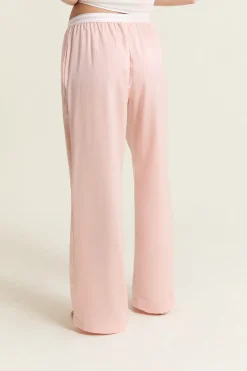 ETAM Pantalon de pyjama taille élastique "move, smile, sleep" ROSE POUDRE