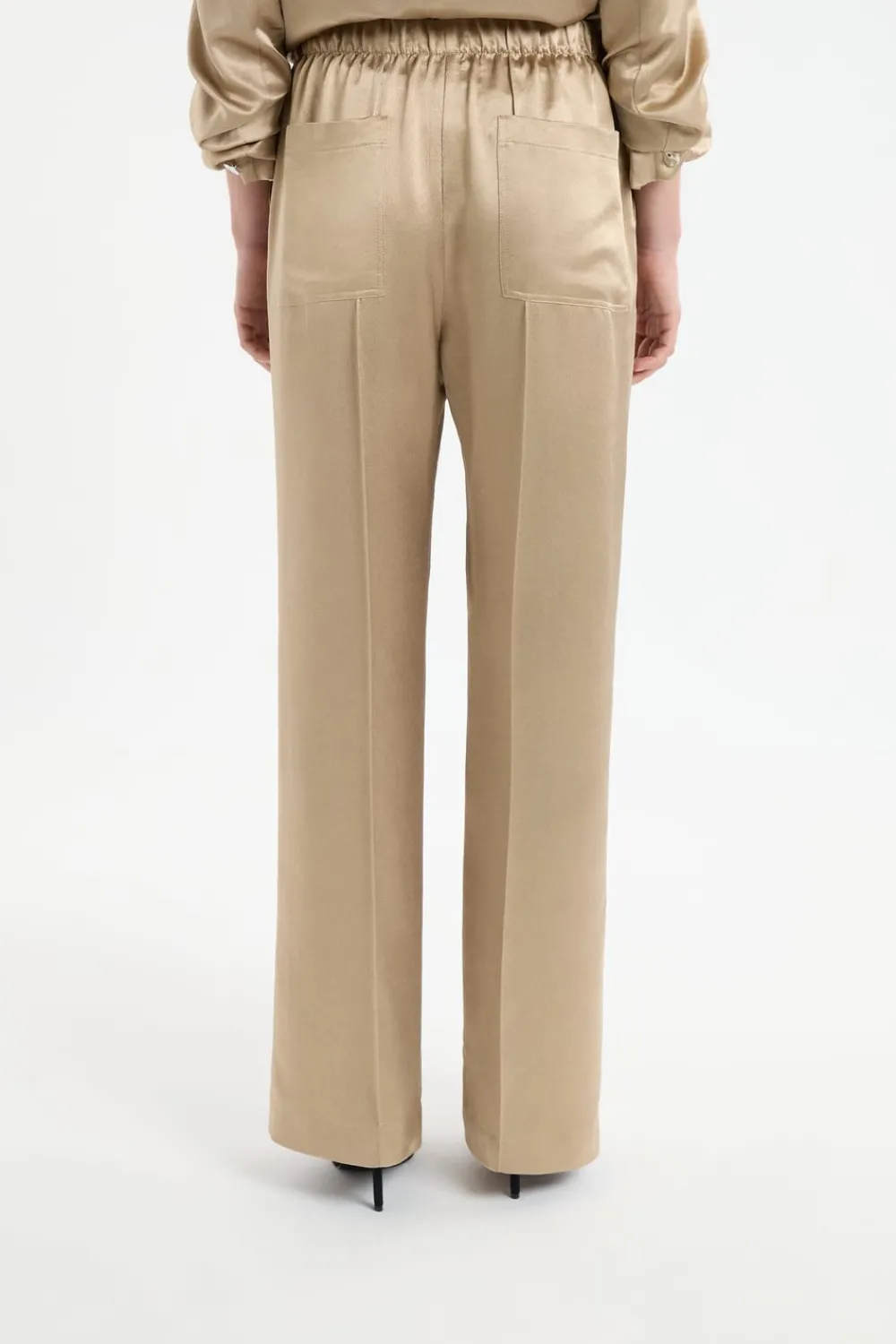 Best ETAM Pantalon large en crêpe SABLE