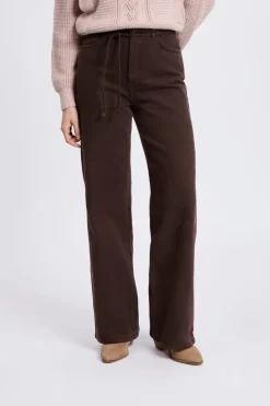 Clearance ETAM Pantalones anchos con cordón de algodón MARR&Oacute;N