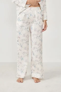 Online ETAM Pantalones de pijama estampados satinados ESTAMPADO BLANCO ROTO