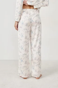 Online ETAM Pantalones de pijama estampados satinados ESTAMPADO BLANCO ROTO
