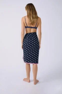 Clearance ETAM Pareo de algodón estampado Marcia Wear x IMP FD NOIR
