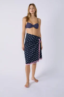 Clearance ETAM Pareo de algodón estampado Marcia Wear x IMP FD NOIR