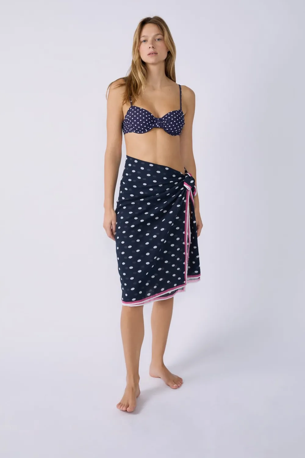 Clearance ETAM Pareo de algodón estampado Marcia Wear x IMP FD NOIR