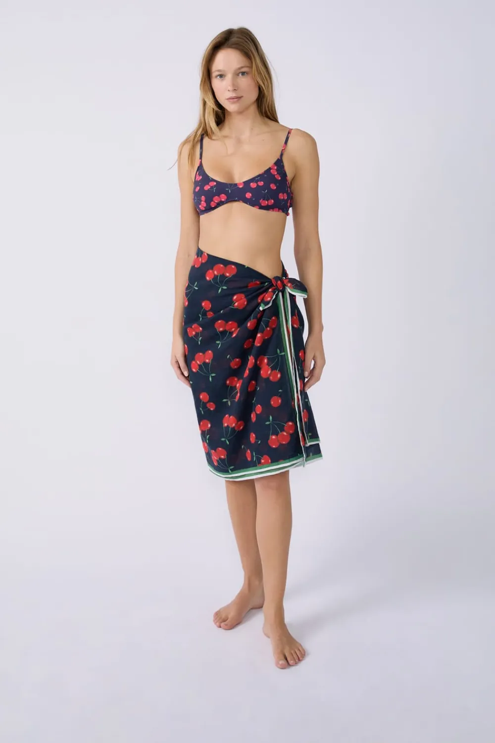 Hot ETAM Pareo de algodón estampado Marcia Wear x VERMILLON