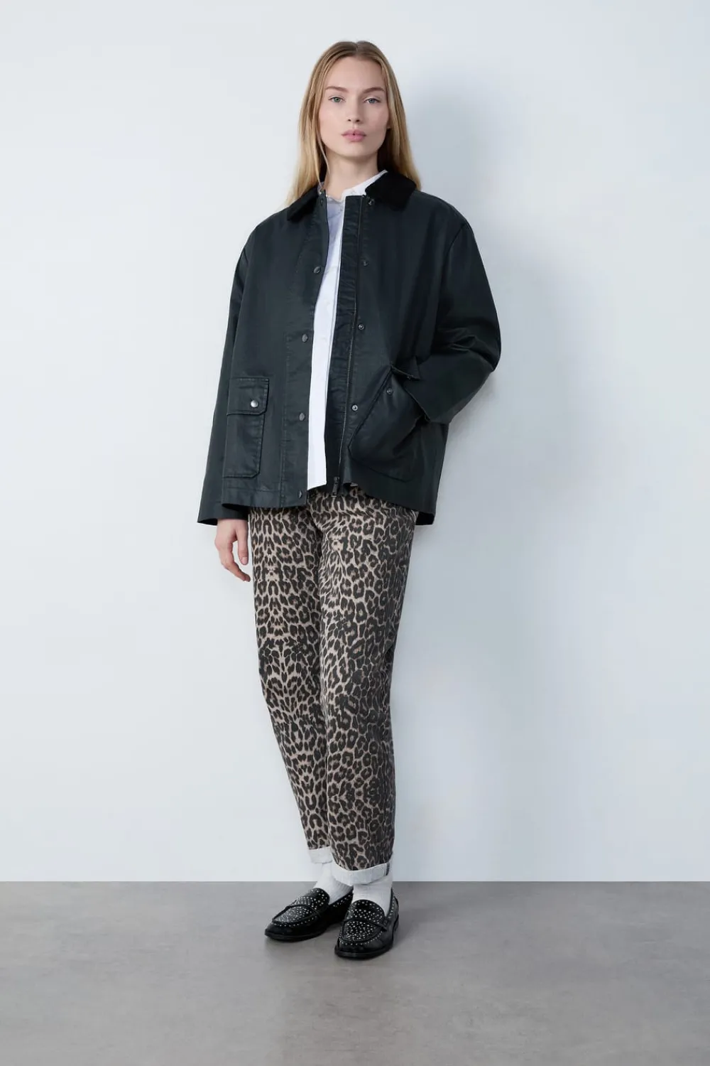 Discount ETAM Parka con cuello de pana VERDE