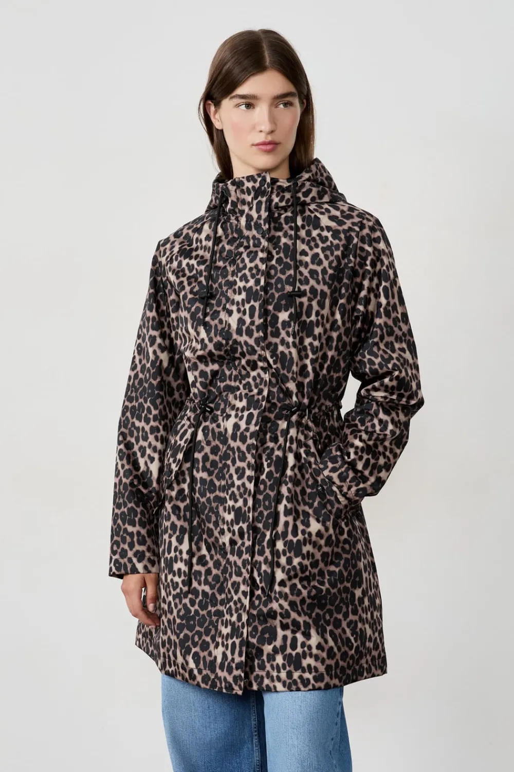 Best ETAM Parka estampado leopardo ESTAMPADO FONDO CRUDO
