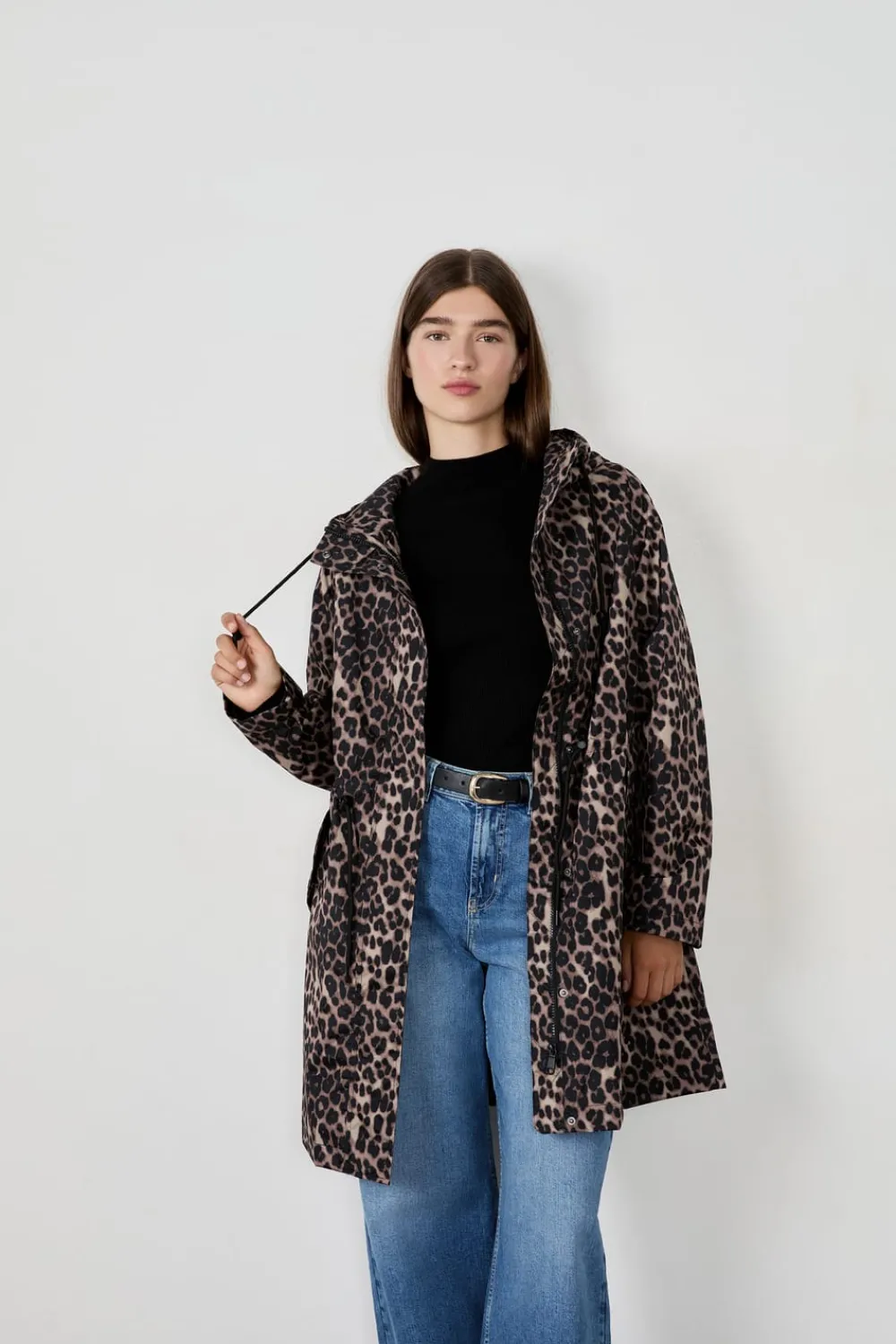 Best ETAM Parka estampado leopardo ESTAMPADO FONDO CRUDO
