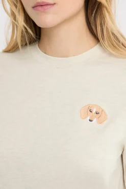 ETAM Pijama de dos piezas con estampado de perros BEIGE
