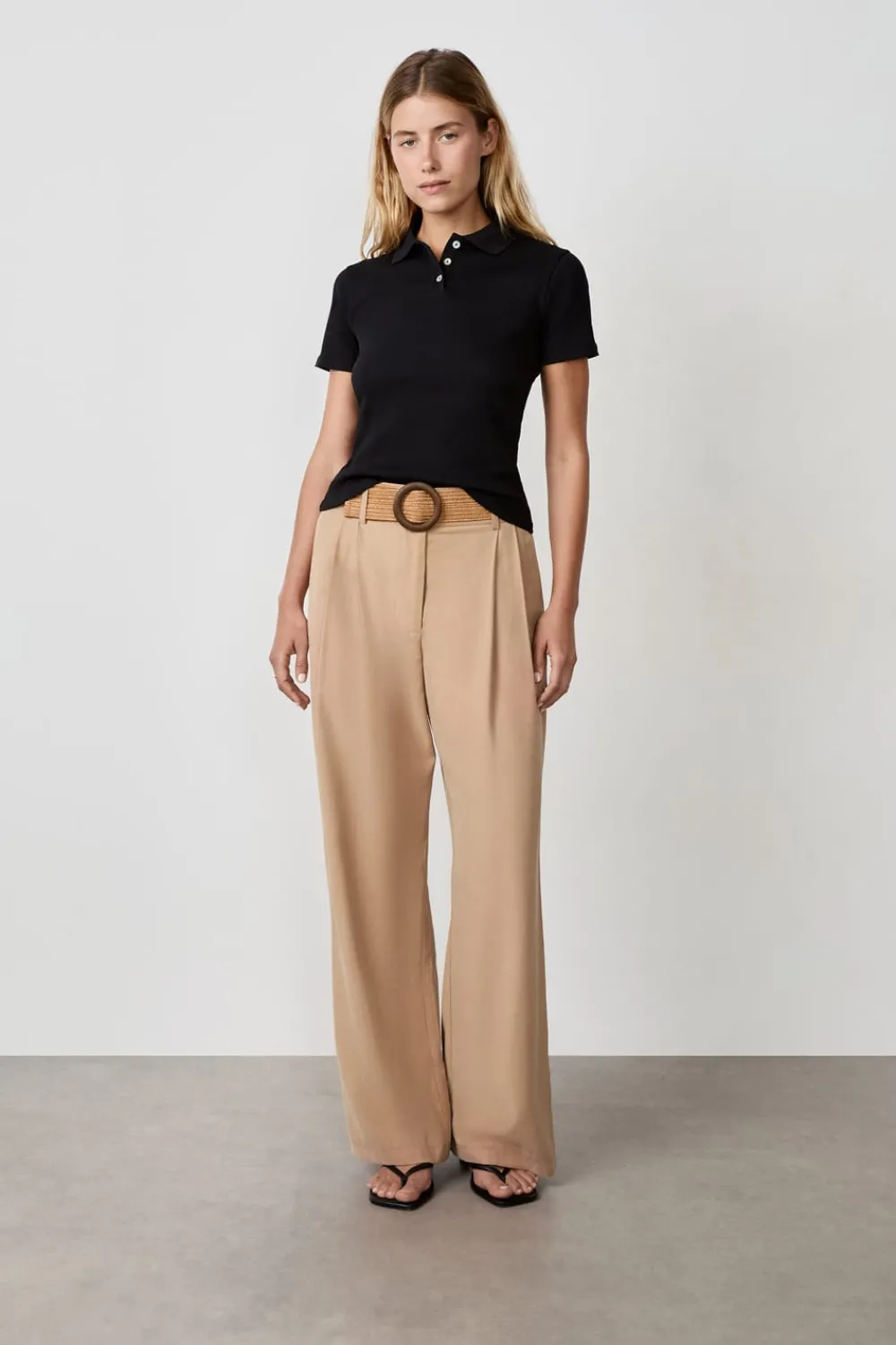 Outlet ETAM Polo de manga corta NEGRO