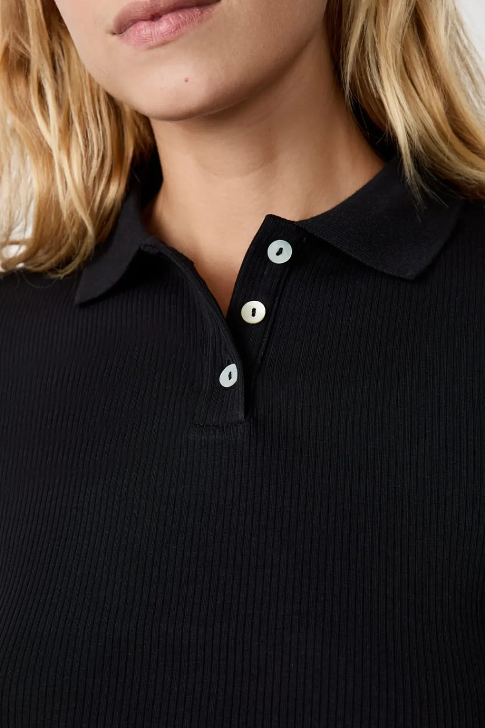 Outlet ETAM Polo de manga corta NEGRO