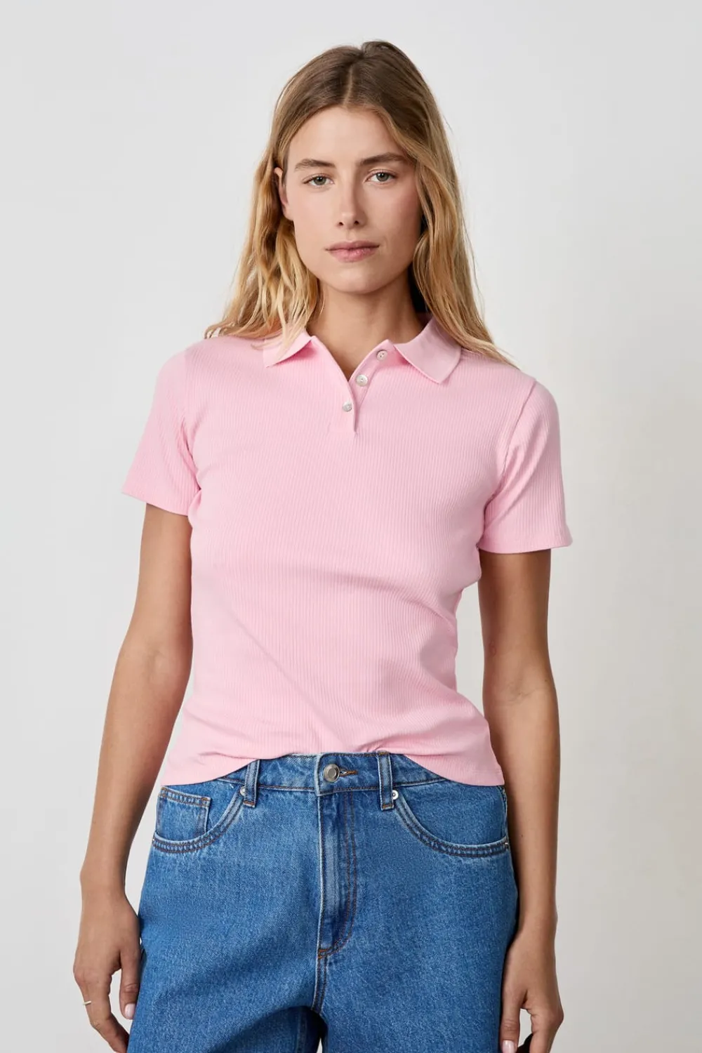Online ETAM Polo de manga corta ROSA CLARO