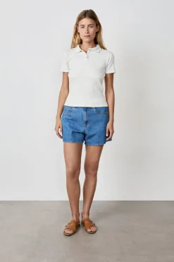 Outlet ETAM Polo de manga corta BLANCO