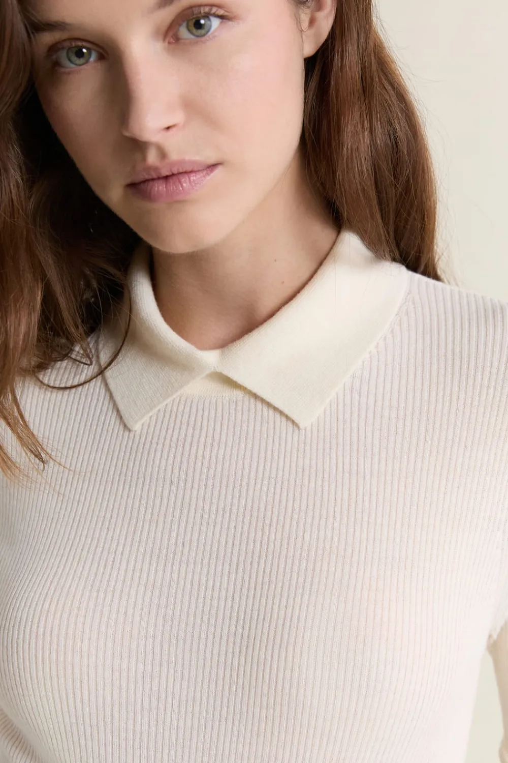 New ETAM Polo de manga larga crudo