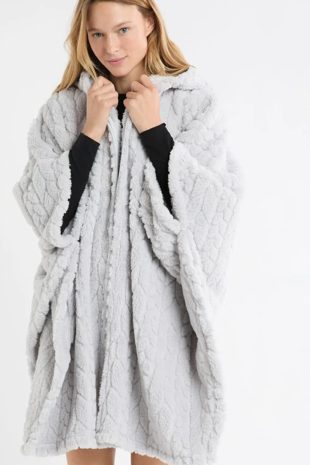 Clearance ETAM Poncho con mangas 3/4 GRIS