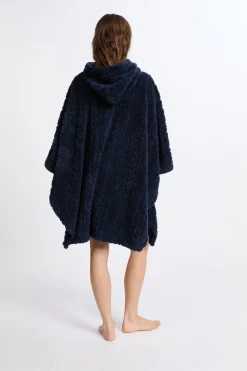 Outlet ETAM Poncho efecto polar MARINO