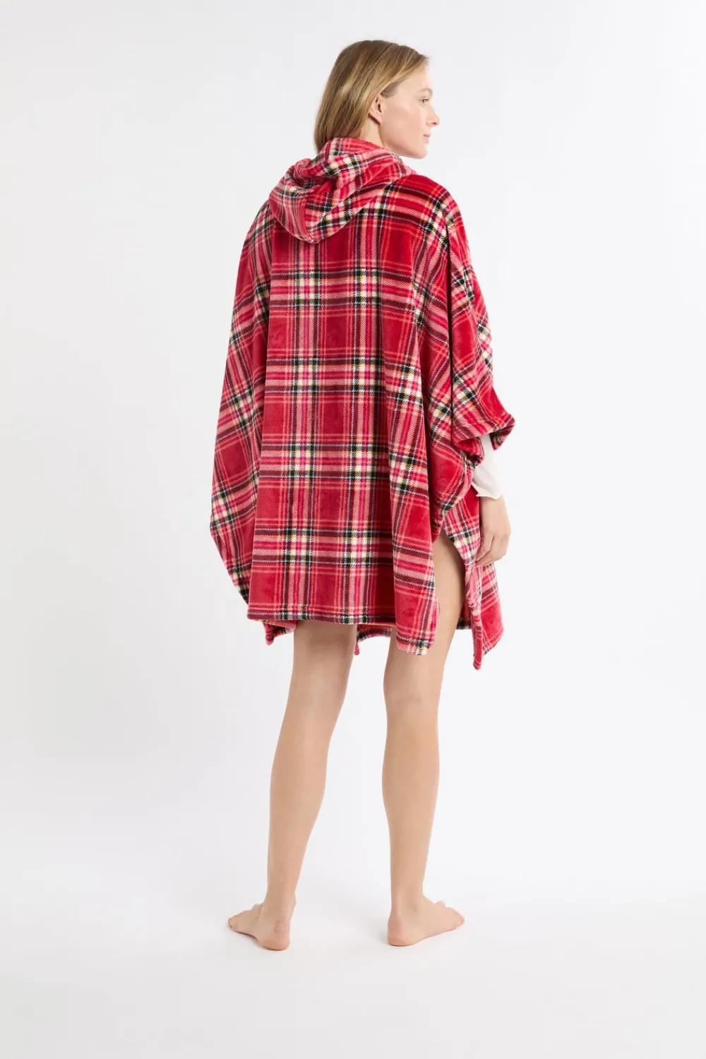 Sale ETAM Poncho sin mangas de forro polar ROJO