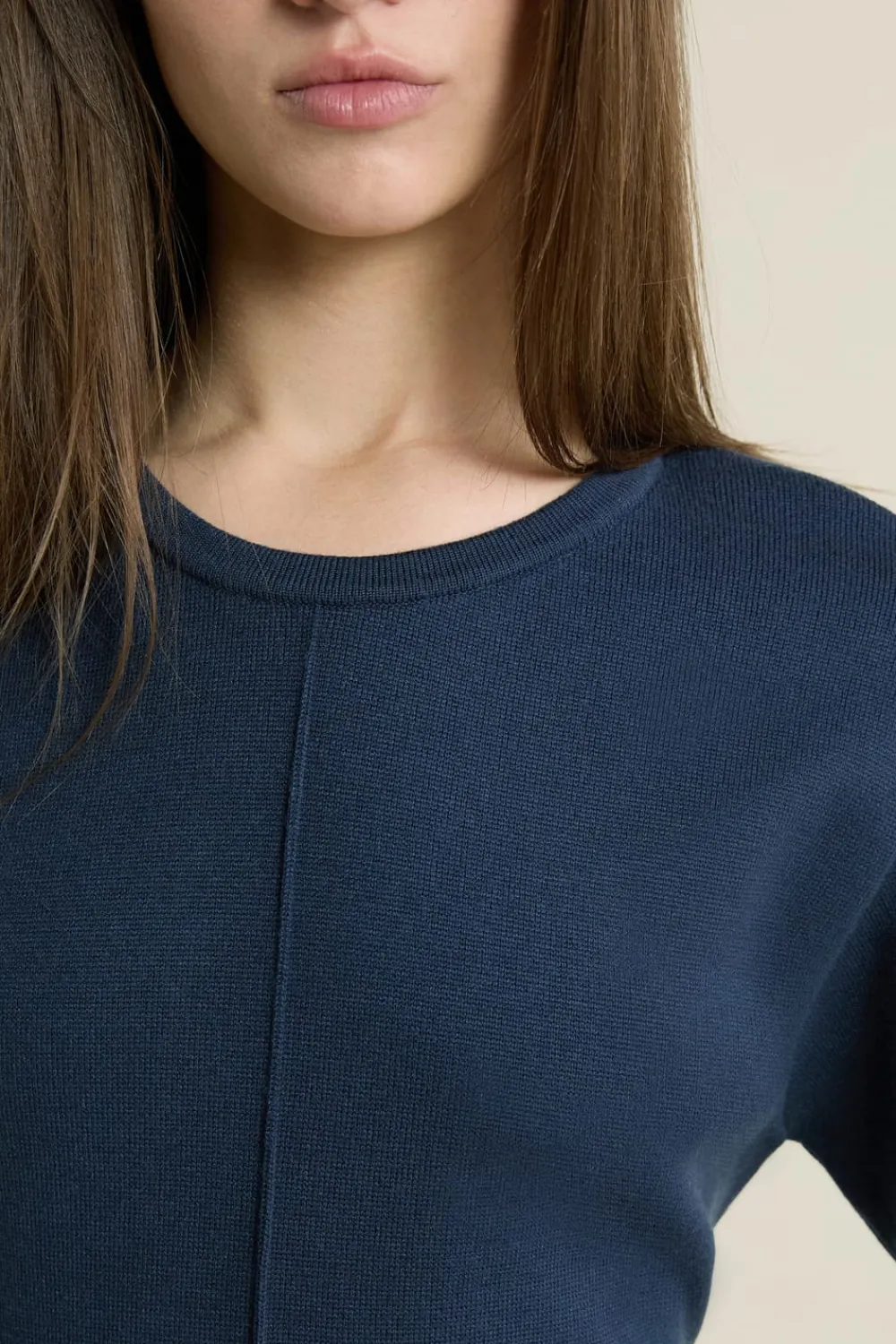 Discount ETAM Pull manches courtes ceinturée ENCRE