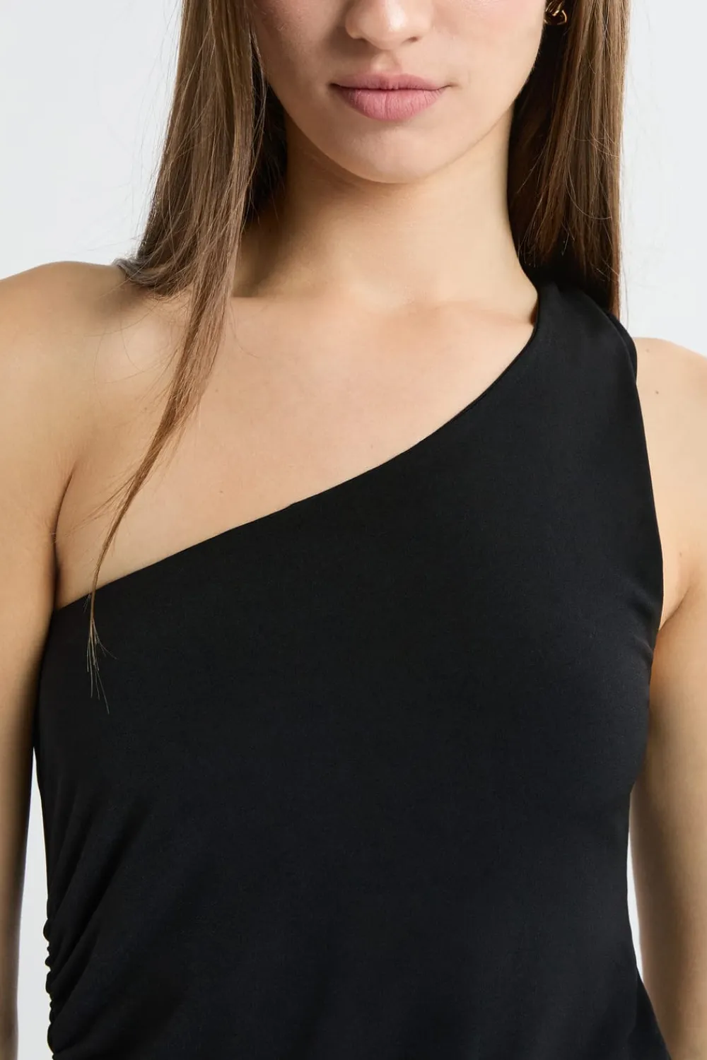 Best ETAM Robe longue asymétrique NOIR