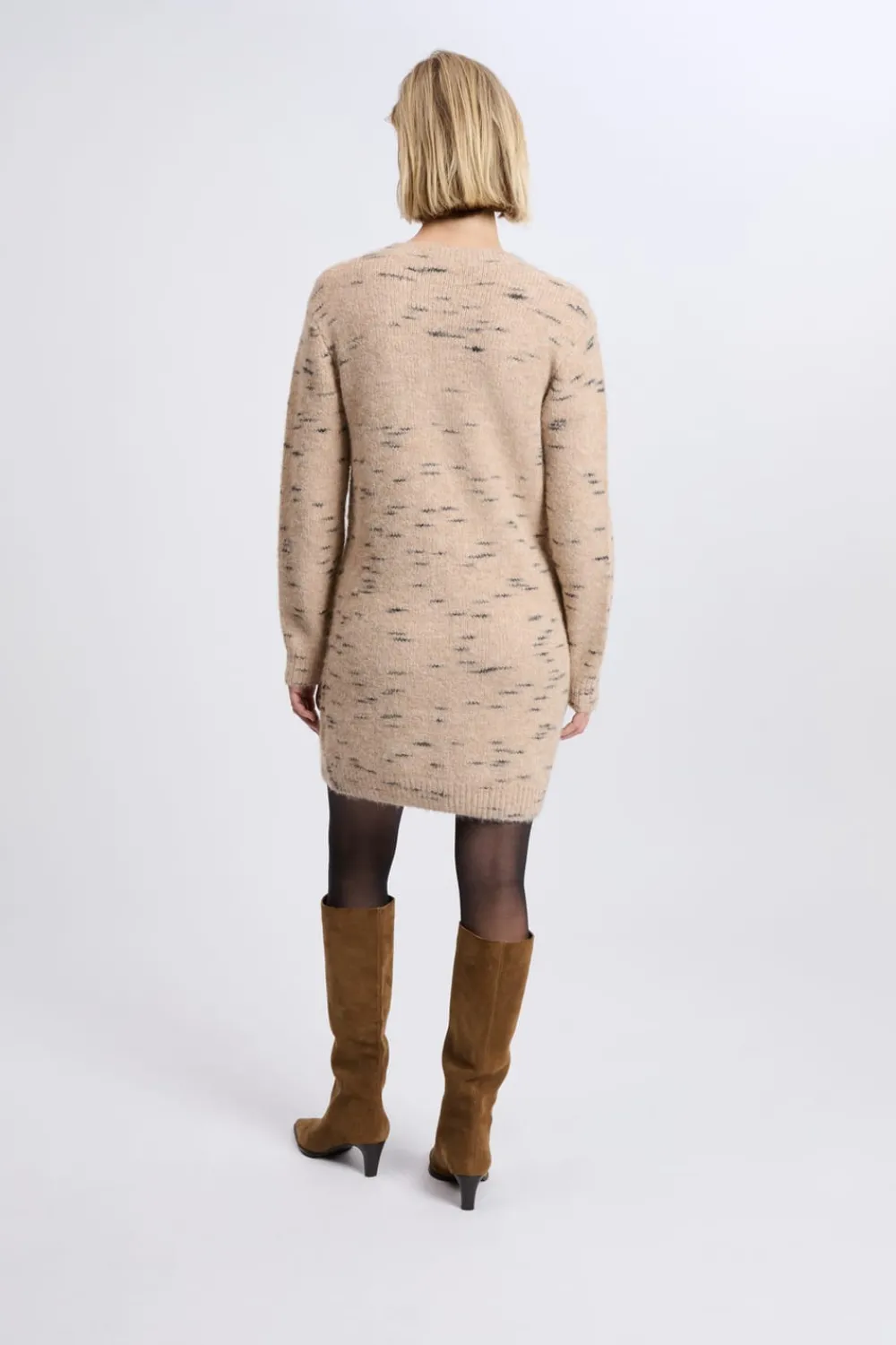Hot ETAM Robe pull en maille TAUPE