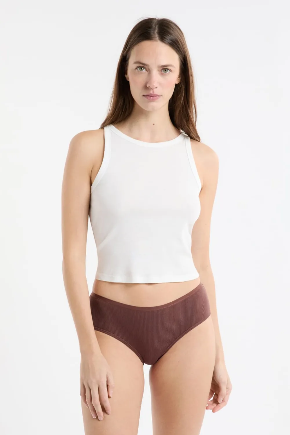 Hot ETAM Set de 3 bragas culottes de algodón BEIGE