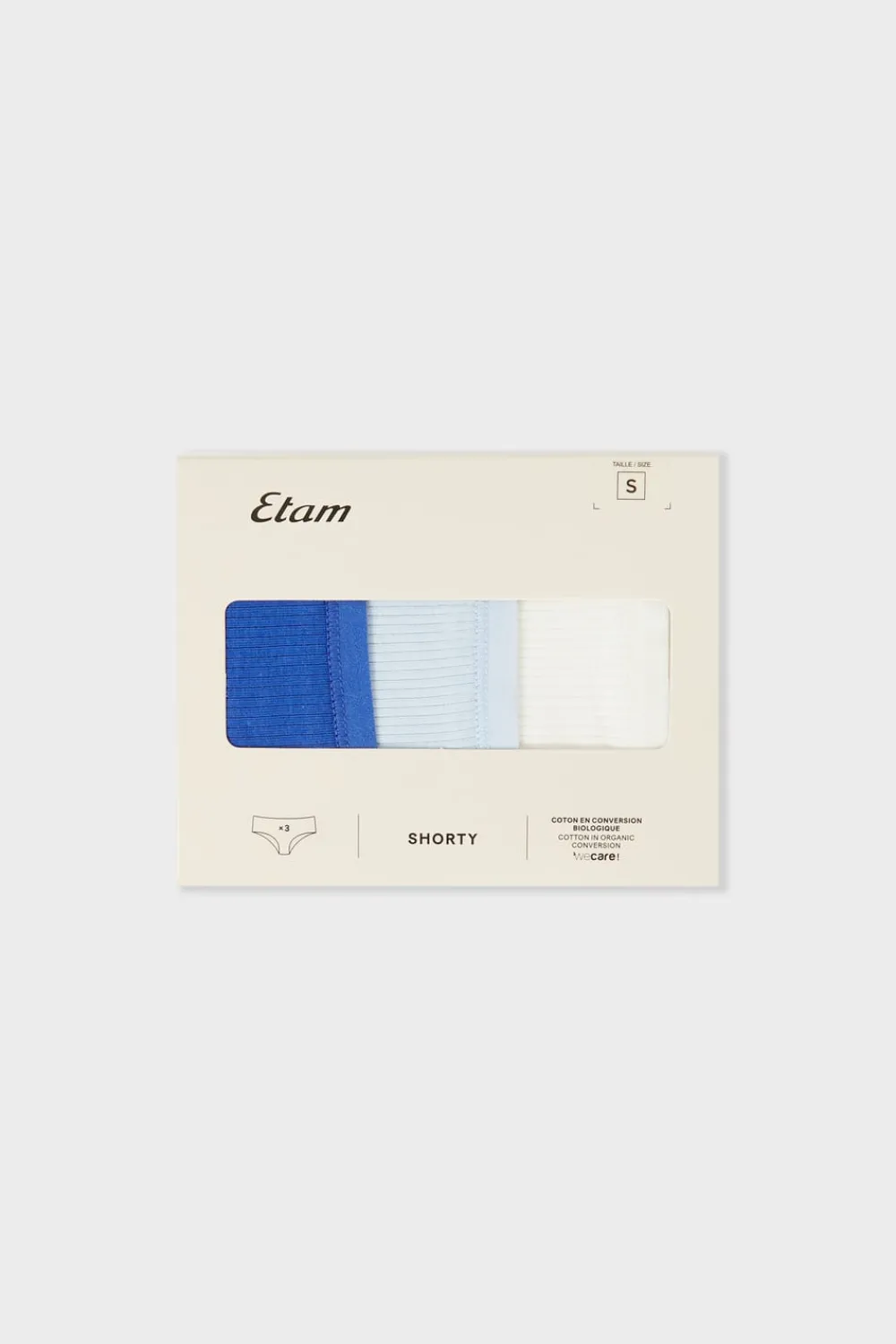 Hot ETAM Set de 3 bragas culottes de algodón AZUL NOCHE