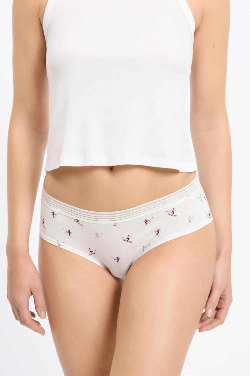 ETAM Set de 3 bragas culottes de algodón y encaje con motivos ROSA