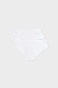 Hot ETAM Set de 3 bragas culottes de algodón BLANCO