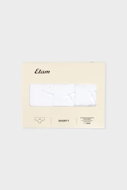 Hot ETAM Set de 3 bragas culottes de algodón BLANCO