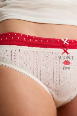 Hot ETAM Set de 3 bragas de algodón ROJO