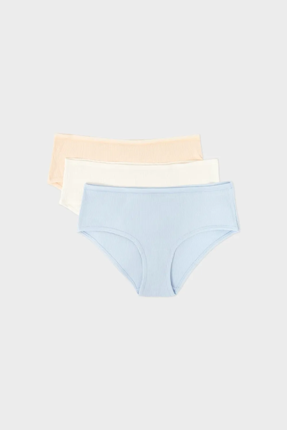 Clearance ETAM Set de 3 bragas de algodón CRUDO