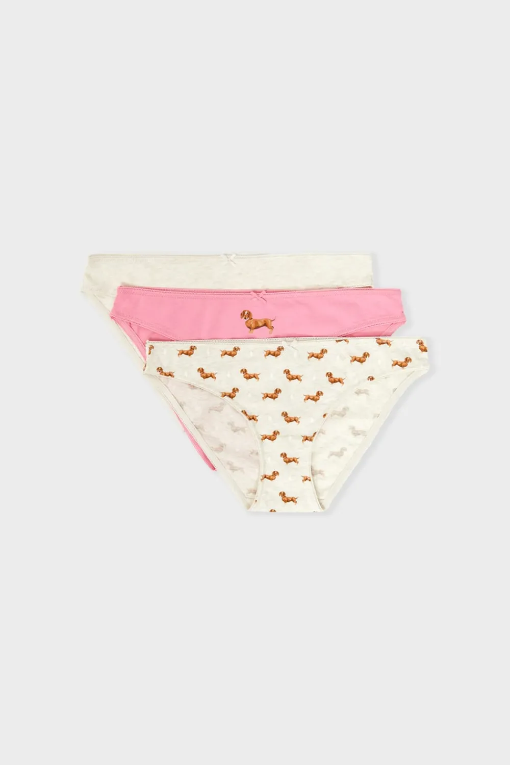Hot ETAM Set de 3 bragas de algodón ROSA