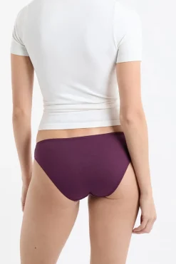ETAM Set de 3 bragas de algodón MORADO