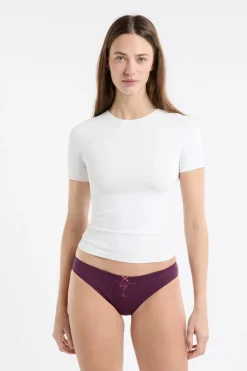 ETAM Set de 3 bragas de algodón MORADO