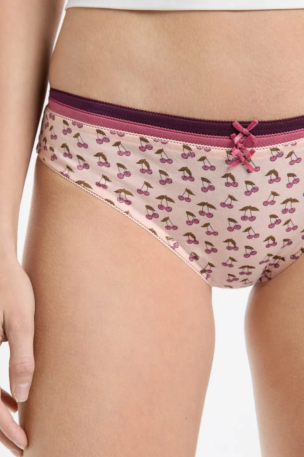 ETAM Set de 3 bragas de algodón MORADO