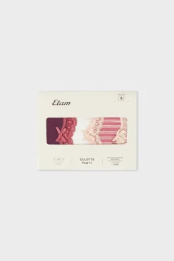 Discount ETAM Set de 3 bragas de algodón MORADO