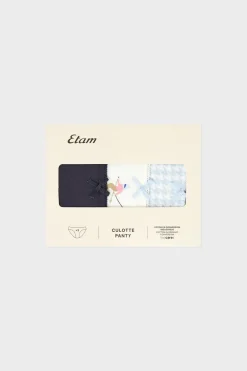 Discount ETAM Set de 3 bragas de algodón MARINO