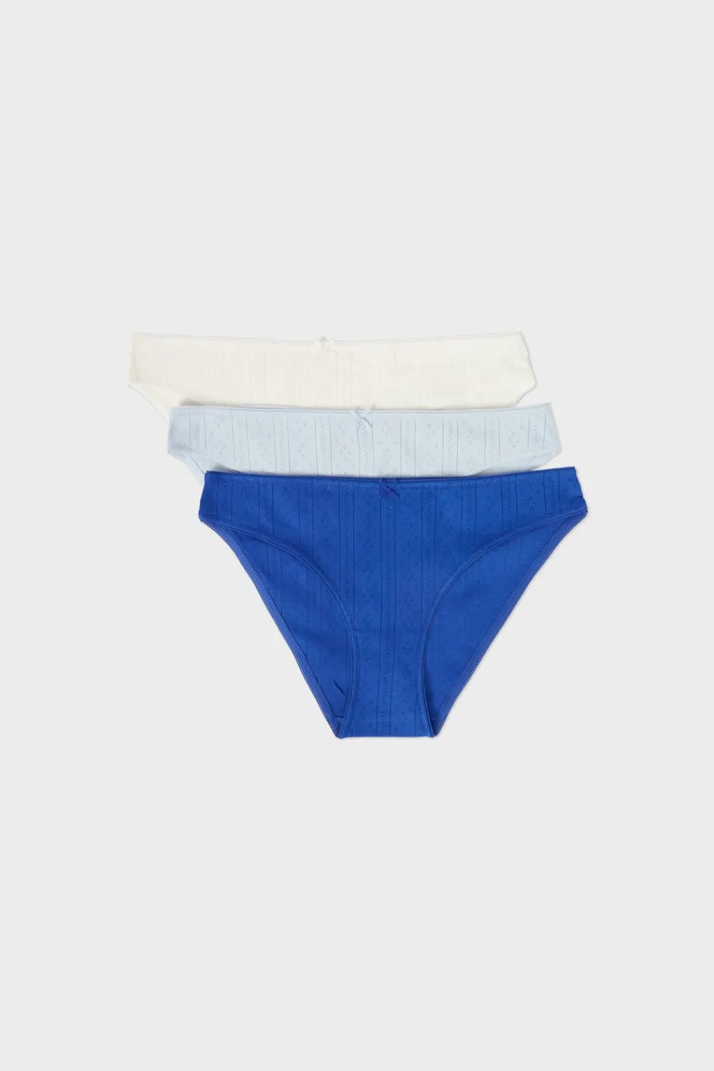 Hot ETAM Set de 3 bragas de algodón AZUL CIELO