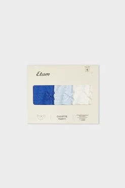 Hot ETAM Set de 3 bragas de algodón AZUL CIELO